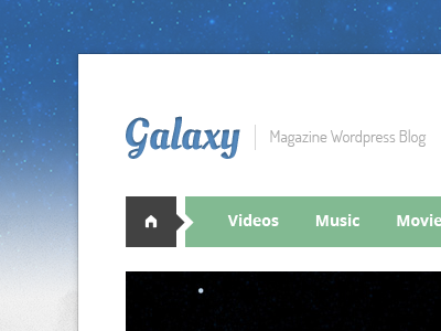 Galaxy - Header blog clean header homepage magazine minimal web website wordpress