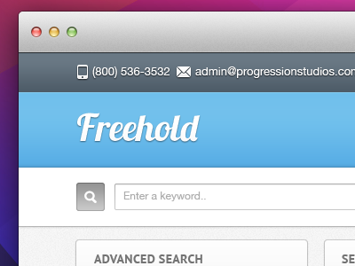 Freehold - Search blog clean freehold minimal real estate search web website wordpress