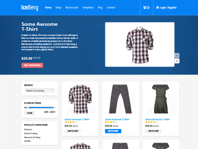 Iceberg - Final blog clean e commerce homepage index minimal shop web website woo commerce wordpress