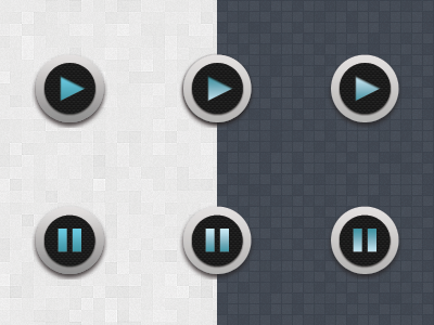 Buttons buttons gradient pause play texture