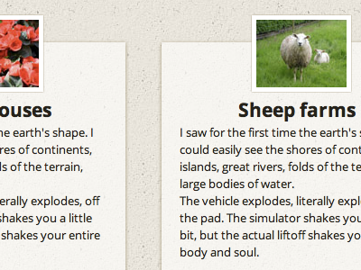 Sheep content item gradient open sans shadow