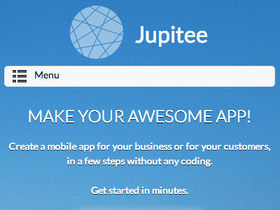 Jupitee & iPhone menu navigation responsive rwd transparency