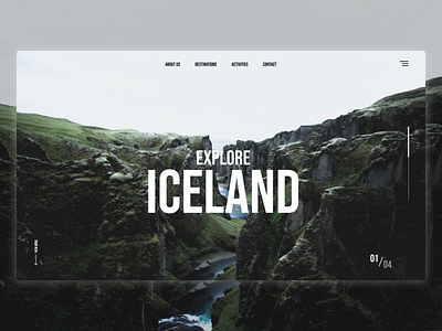 landing page for travel agency design first screen iceland landing page product page travel travel agency ui ui design ui ux user experience user interface ux ux design web web design website