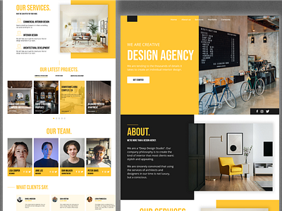 landing page for design agency agency concept design interior design interior studio landing landing page landing page concept ui ui design ui ux ux ux design web web design webpage website