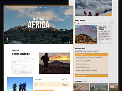 Website concept for travel agency "Explore Africa" africa agency concept design landing page nature travel travel agency ui ui design ui ux ux ux design web website website design