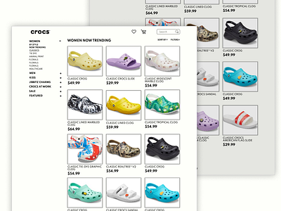 crocs shop website redesign crocs design landing page page product product page shoes shop ui ui design ui ux ux ux design web web design website