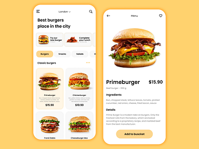 delivery app for the burger place