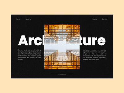 web design for first screen architect architecture design first screen home page homepage landing page minimalism page screen ui ui design ui ux ux ux design web web design website