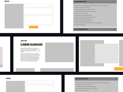 wireframes for travel agency website design homepage landing page mockups page product page prototypes travel agency ui ui design ui ux ux ux design web web design website wireframe wireframes