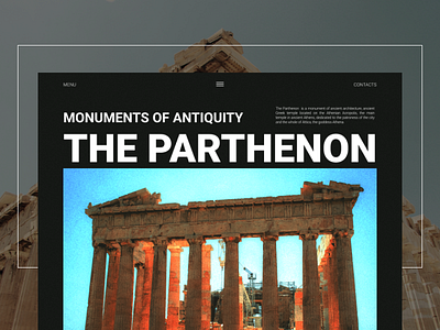 the parthenon - web design project