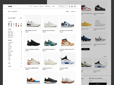sneaker shop website concept, pt 3