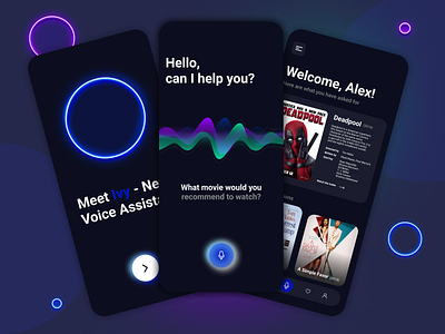 Voice assistent app app app design application application design assistent concept design siri ui ui design ui ux user interface ux ux design voice voice app voice assistent web web design