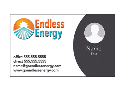 Endless Energy Business Card business card circle endless energy gray