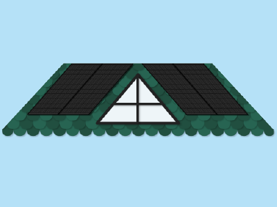 Endless Energy Solar Roof illustration lineart roof solar