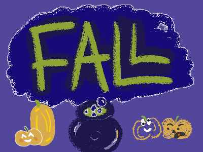 Fall Fun 3 brew bubbles digital brushes doodle fall fun lettering pumpkins spooky witch