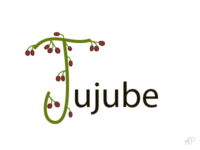 J is for Jujube art fruit fruityalphabet illustration j jujube jujubes letter vector