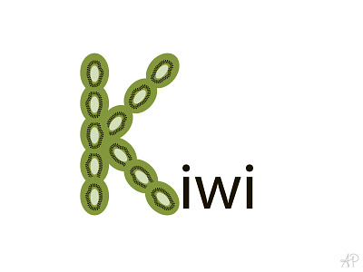 K is for Kiwi art fruit fruityalphabet illustration k kiwi kiwis letter vector