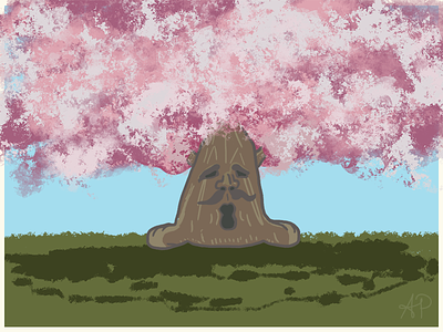 The Legend of Zelda Great Deku Tree Cherry Blossoms