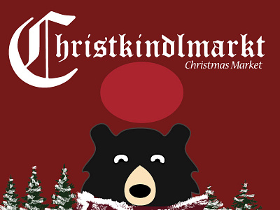 Christkindlmarkt - Christmas Market Poster bear christkindlmarkt christmas illustrator poster preview