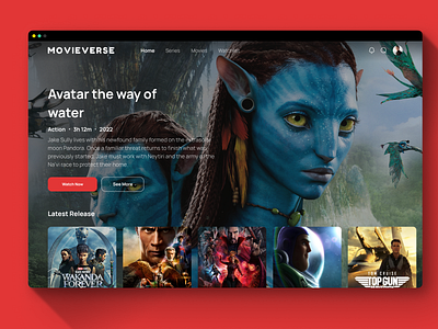 Movie Streaming Site app design booking app branding clean creative design movie streaming site ui ux web web design