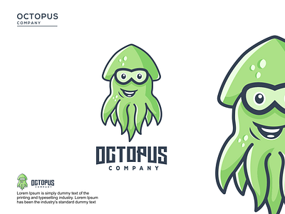 octopus company logo app branding design icon illustration logo typography ui ux vector