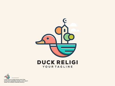 duck religi logo app branding design icon illustration logo typography ui ux vector