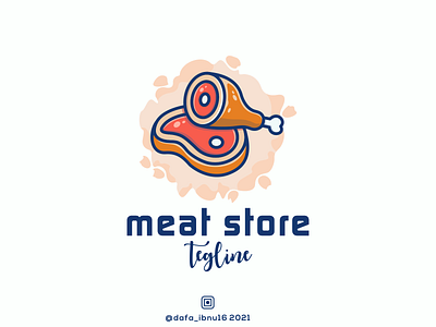 meat shop logo app branding design icon illustration logo typography ui ux vector