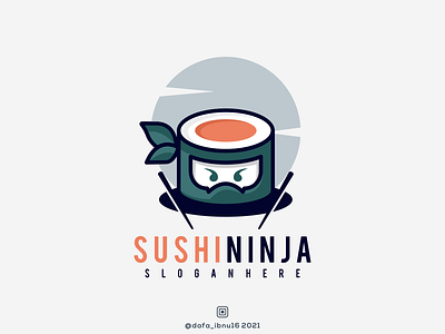 sushininja logo inspirasi app branding design icon illustration logo typography ui ux vector