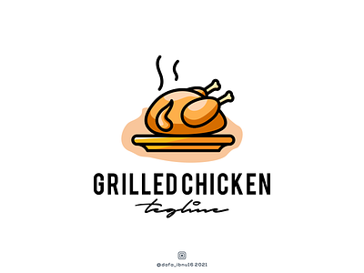 grilled chicken LOGO app branding design icon illustration logo typography ui ux vector