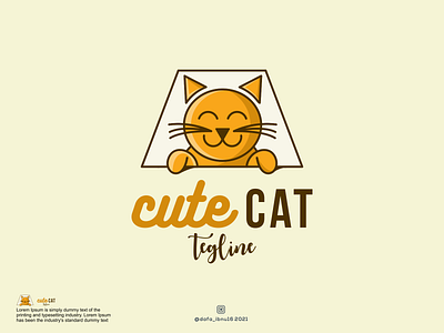 cute cat logo app branding design icon illustration logo typography ui ux vector