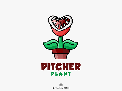 LOGO PITCHER PLANT app branding design icon illustration logo plant typography ui ux vector