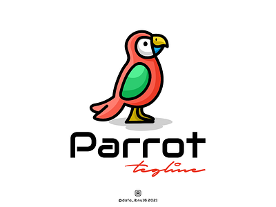 parrot logo app branding design icon illustration logo typography ui ux vector