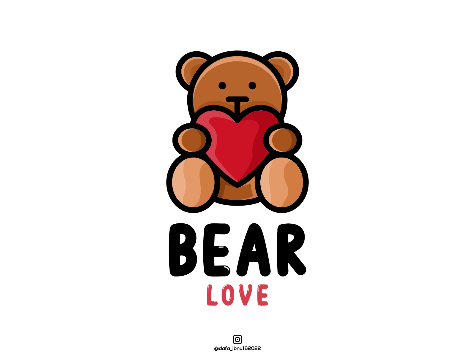 bear love logo by dafa_ibnu16 on Dribbble