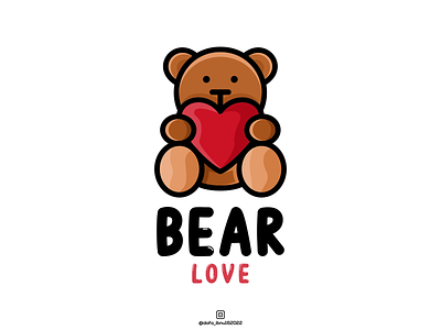 bear love logo animation app bear branding design graphic design icon illustration logo typography ui ux vector