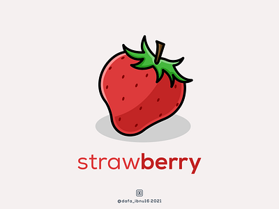 strawberry logo animation app branding design graphic design icon illustration logo motion graphics typography ui ux vector