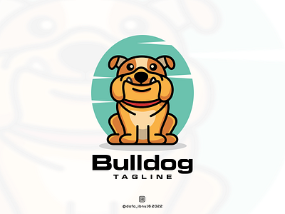 bulldog logo inspirasi app branding design icon illustration logo typography ui ux vector