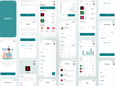 SubHub Mobile App Design