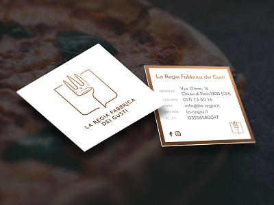 Biglietto da visita branding business card design elegant food food and drink graphicdesign logo modern rendering restaurant