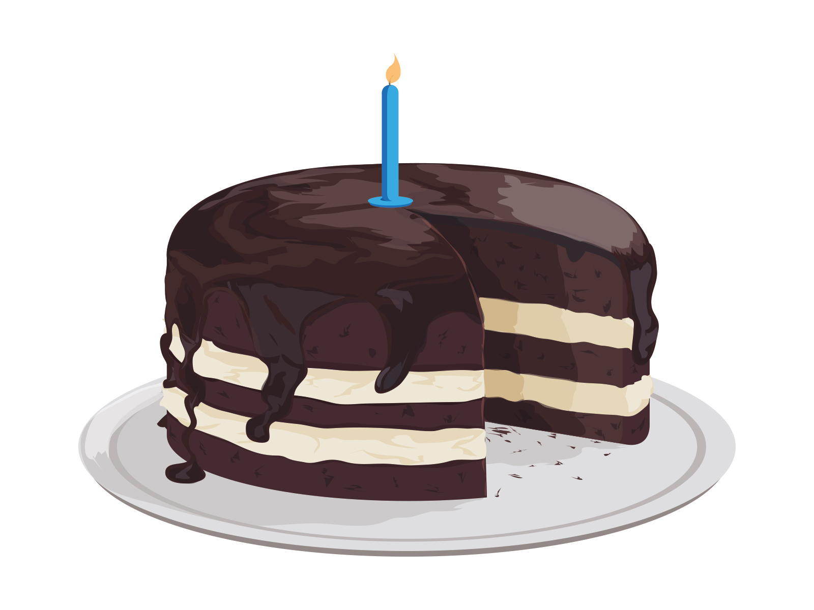 Torta di compleanno art bakery birthday birthday cake cake digital art digitalart food illustration