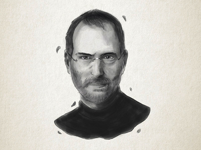 Steve Jobs apple blackandwhite digitalart digitalportrait iphone jobs mac portrait steve