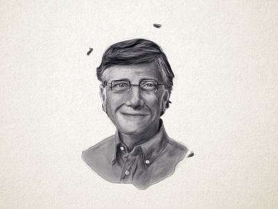 Bill Gates art blackandwhite celebrities computer digital digitalart face people portrait