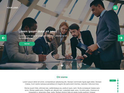 Business Template with Carousel business businessman carousel company template webdesign
