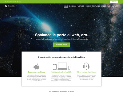 EntrySites earth flat fresh green icons internet modern modern design responsive space web website