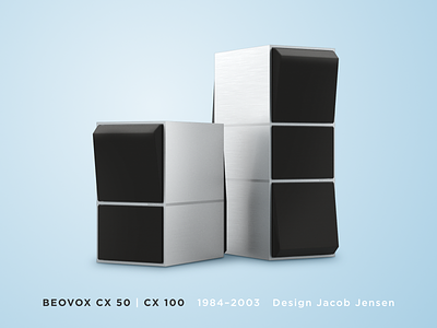 Beovox CX 50 & CX 100 3d audio bang olufsen beocreate brushed metal design hifiberry icons illustration vintage
