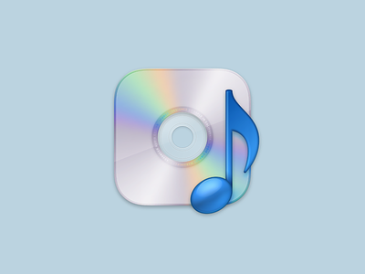 iTunes Forever apple aqua audio cd disc icon icons illustration itunes realism retro