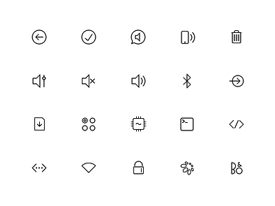 Re-Create Icons audio bang olufsen beocreate hifiberry icon set icons lines monochrome open-source upcycling