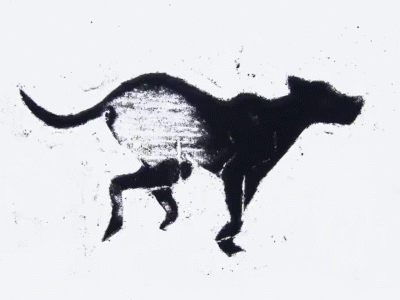 Running dog animation cicle design experimental gif hand drawn run sand animation stop motion