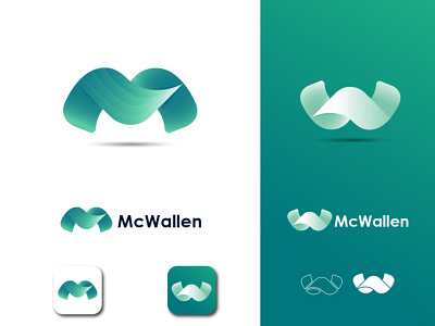 Letter: M + W ll Gradient Logo Design 3d branding gradient logo graphic design letterlogodesign letterm letterw logo logodesign logotemplate
