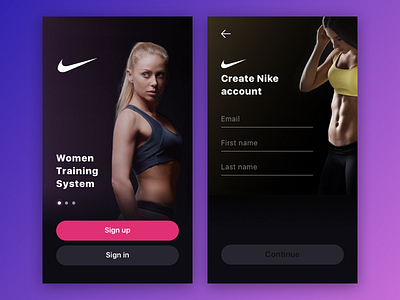 Daily UI challenge #1 — Sign Up daily dailyui design nike registration sign in sign up sketch ui ux
