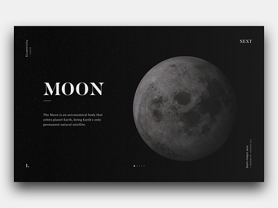 Moon amazing beauty great interface moon page site space ui ux web